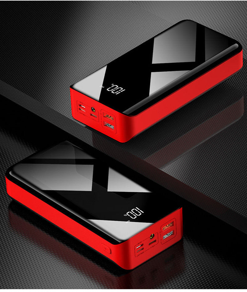 30000mAh Power Bank - Fast Charging Portable Charger with LCD Display - UV Mirror Finish