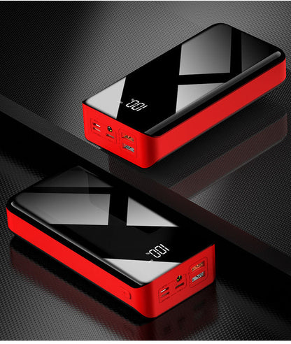 30000mAh Power Bank - Fast Charging Portable Charger with LCD Display - UV Mirror Finish