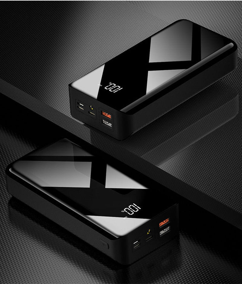 30000mAh Power Bank - Fast Charging Portable Charger with LCD Display - UV Mirror Finish