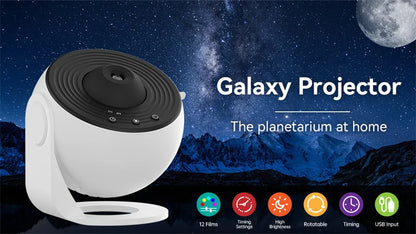 12 in 1 Planetarium Galaxy Projector - HD Solar System Star Projector with 13 Films - 360°
