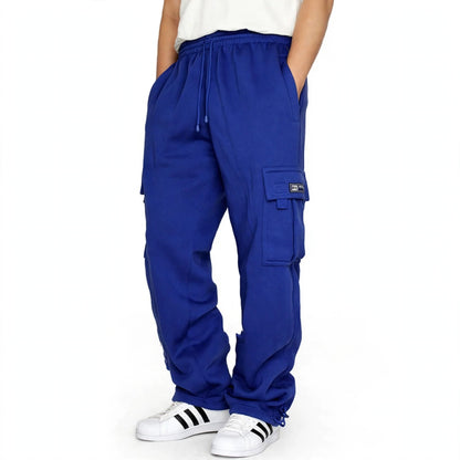 Men's Loose Sports Cargo Jogger Sweatpants - Multi-Pocket Leisure Pants - S-5XL